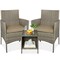 Best Choice Products 3-Piece Outdoor Wicker Conversation Patio Bistro Set, w/ 2 Chairs, Table